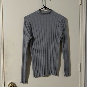 Gray cowl neck long sleeve
